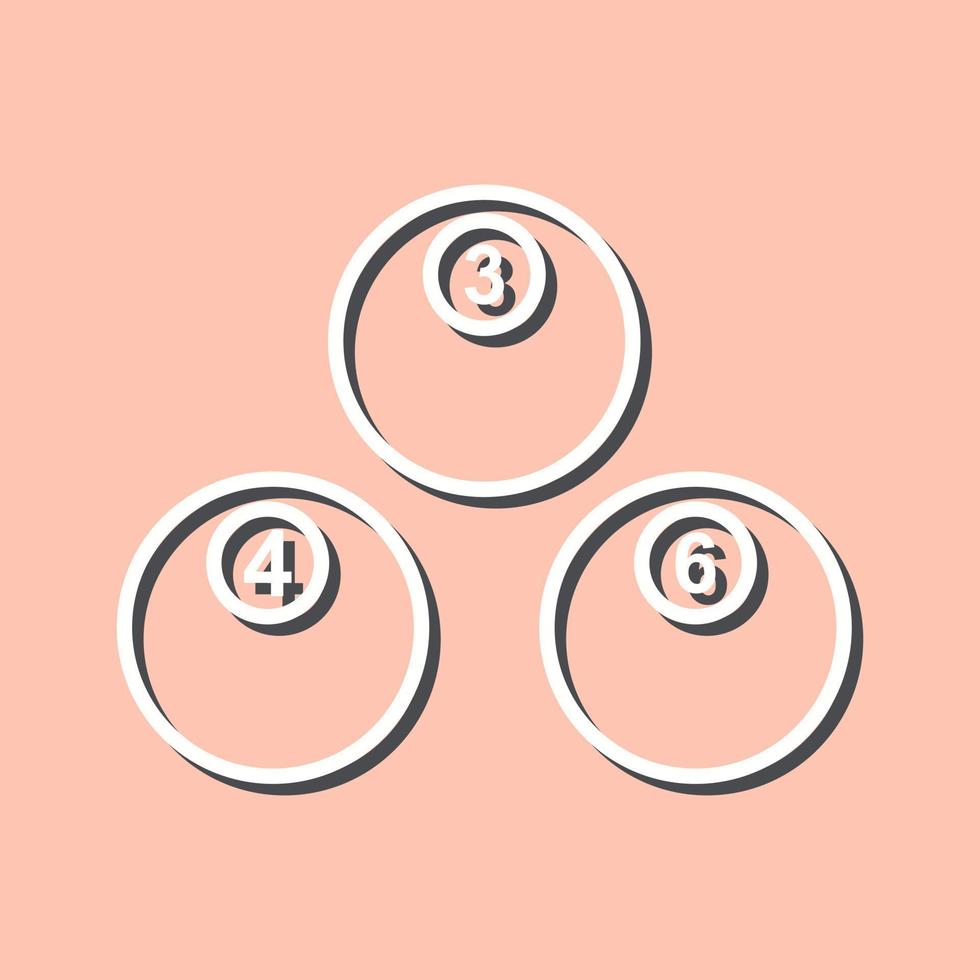 Unique Snooker Balls Vector Icon