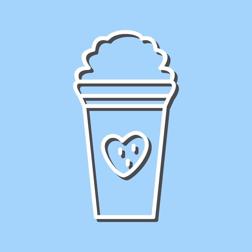 Unique Strawberry Milkshake Vector Icon