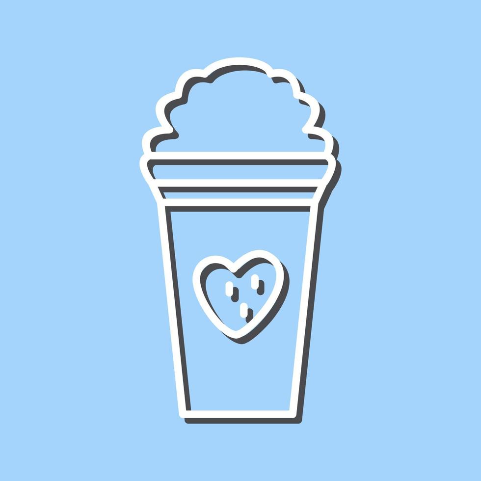 Unique Strawberry Milkshake Vector Icon