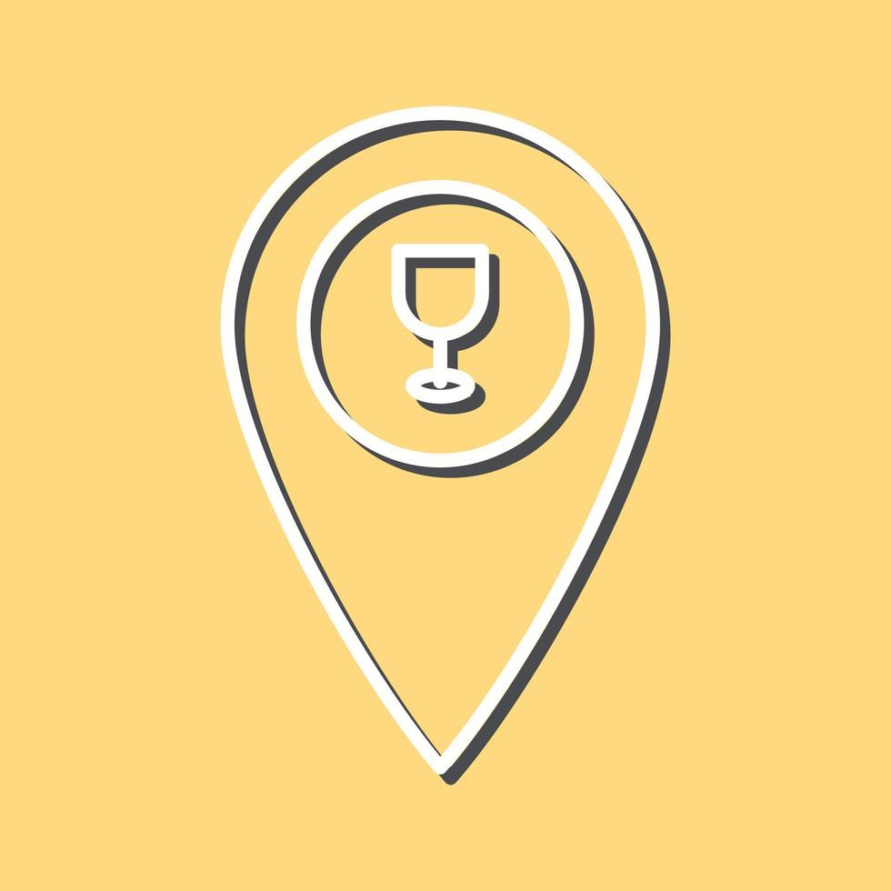 Unique Bar Location Vector Icon
