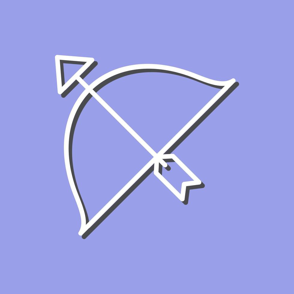 icono de vector de tiro con arco único