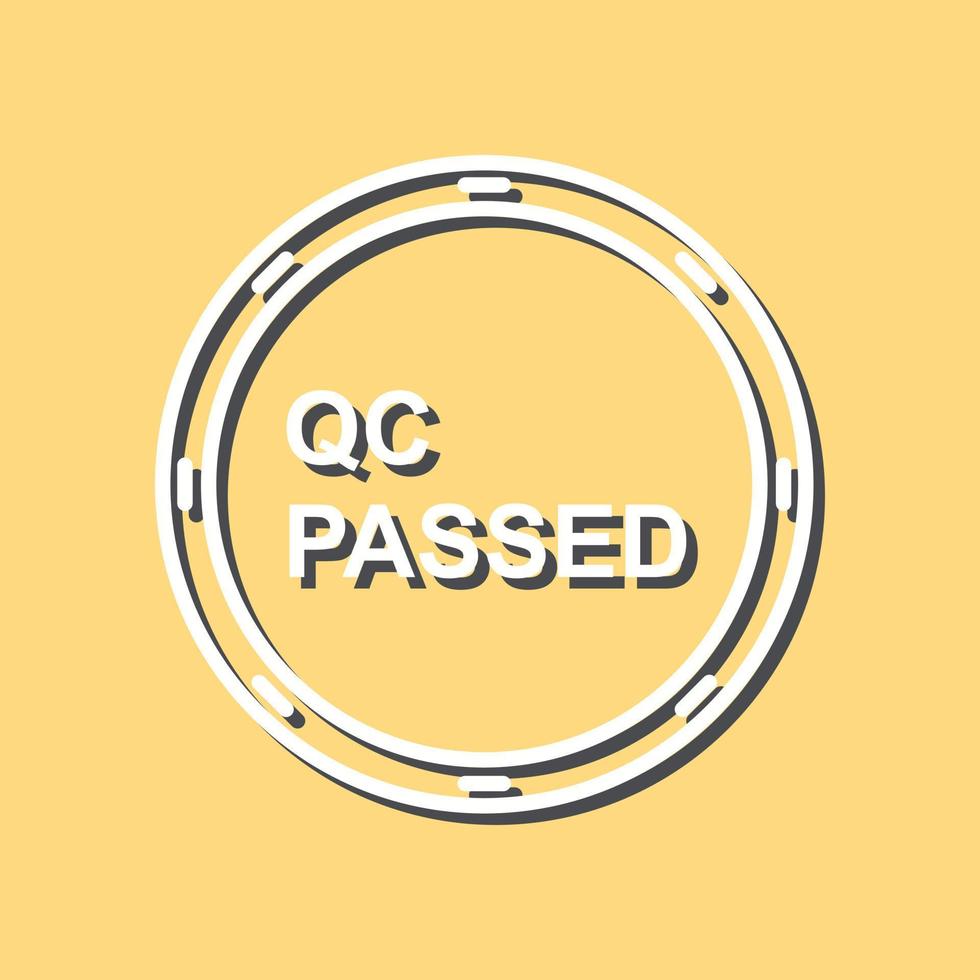 Unique QC Passed Vector Icon