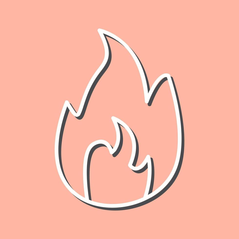 Unique Flame Vector Icon