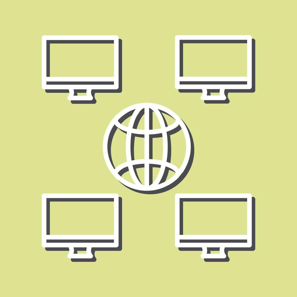 Unique Company Network Vector Icon