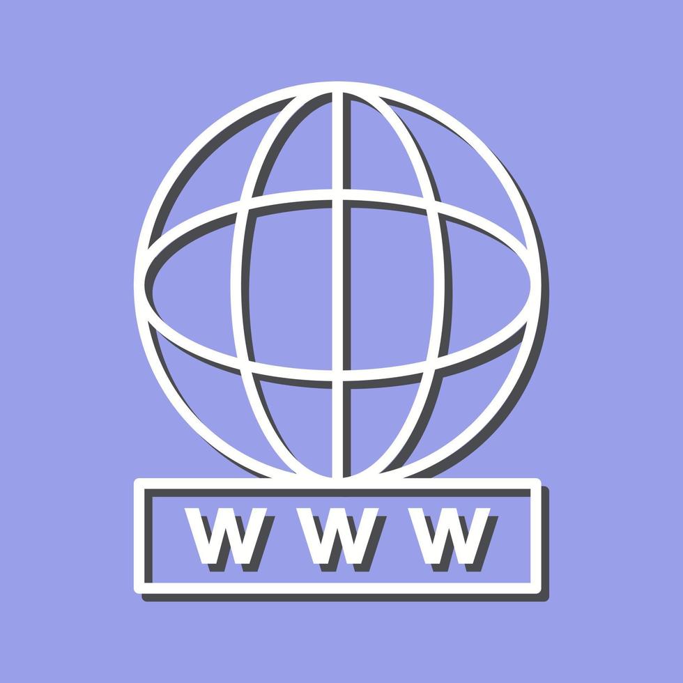 icono de vector de world wide web único