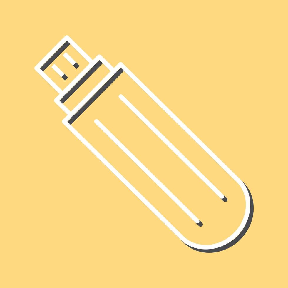 icono de vector de unidad usb único