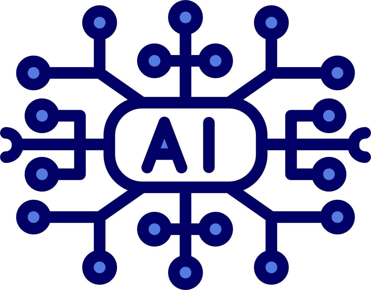 icono de vector de inteligencia artificial