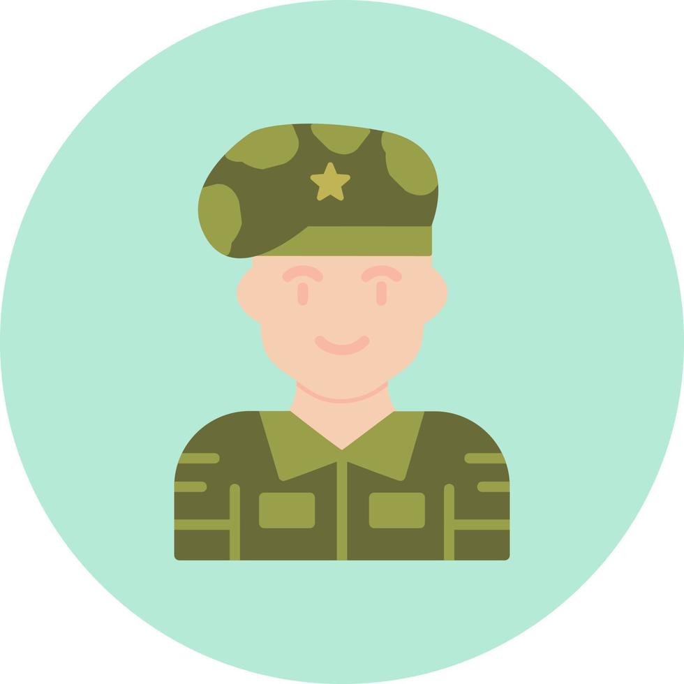 icono de vector de soldado