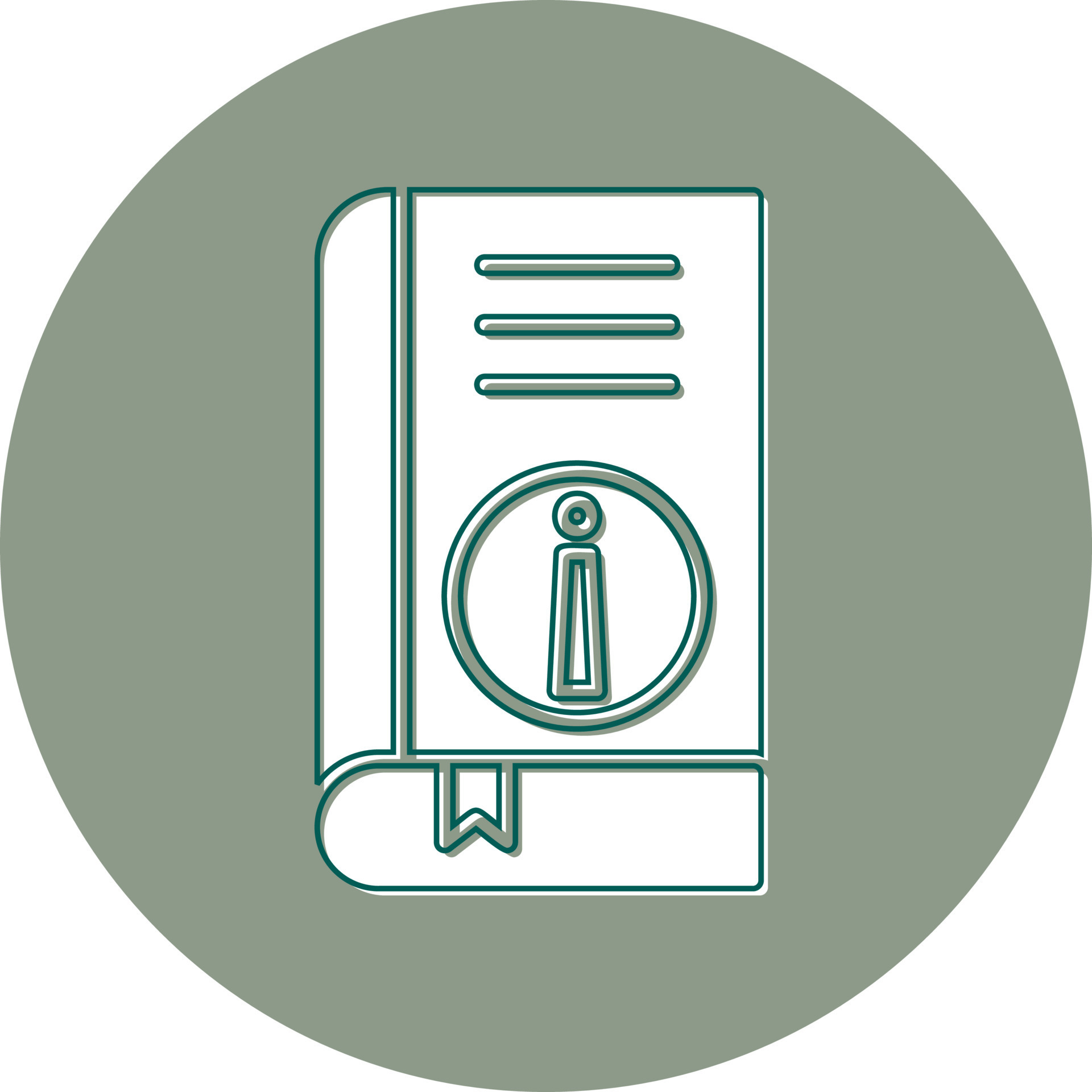 Book Information Vector Icon 20283887 Vector Art at Vecteezy