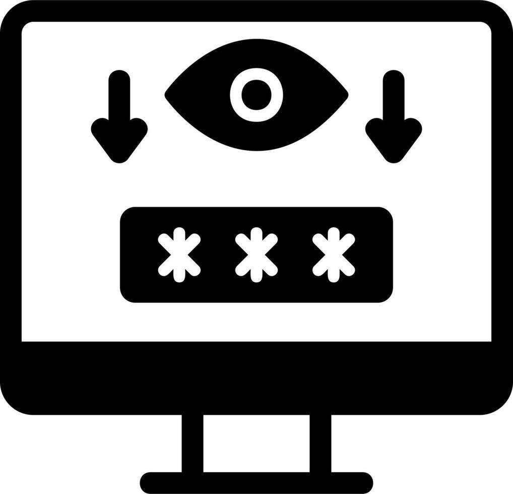 Computer Spyware Vector Icon