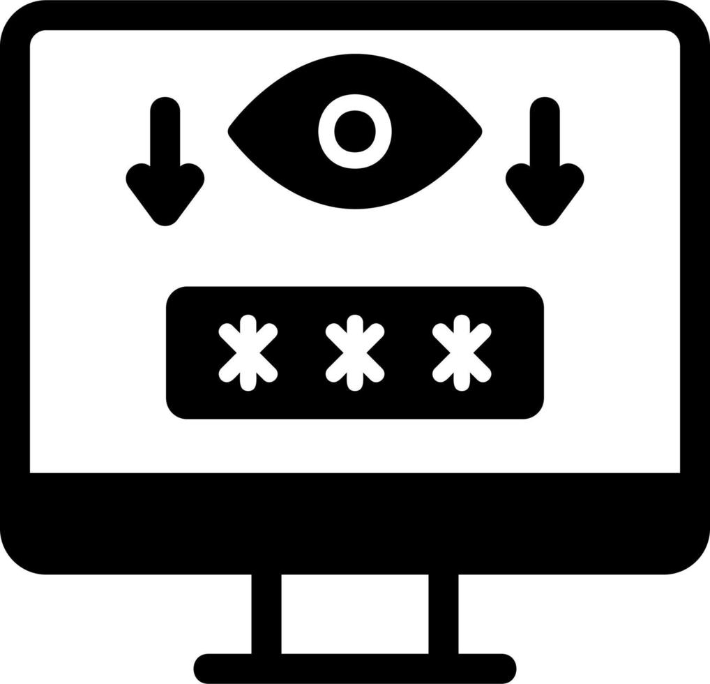 Computer Spyware Vector Icon