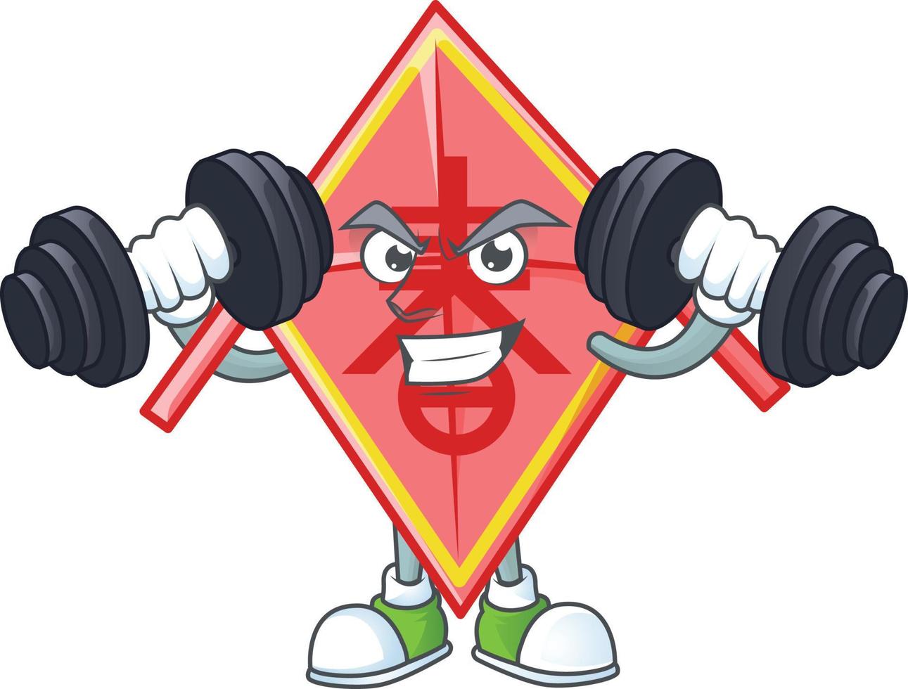 Chinese red kite cartoon character style vector
