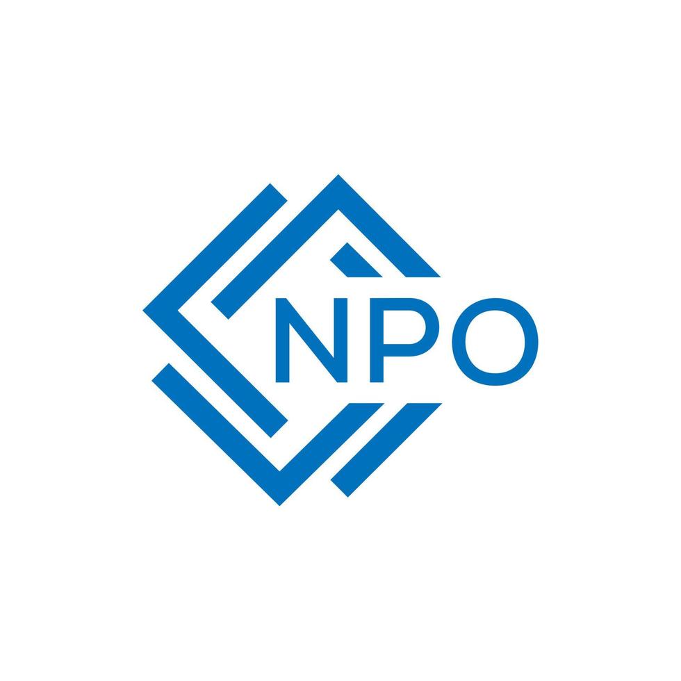 NPO letter logo design on white background. NPO creative circle letter logo concept. NPO letter design. vector