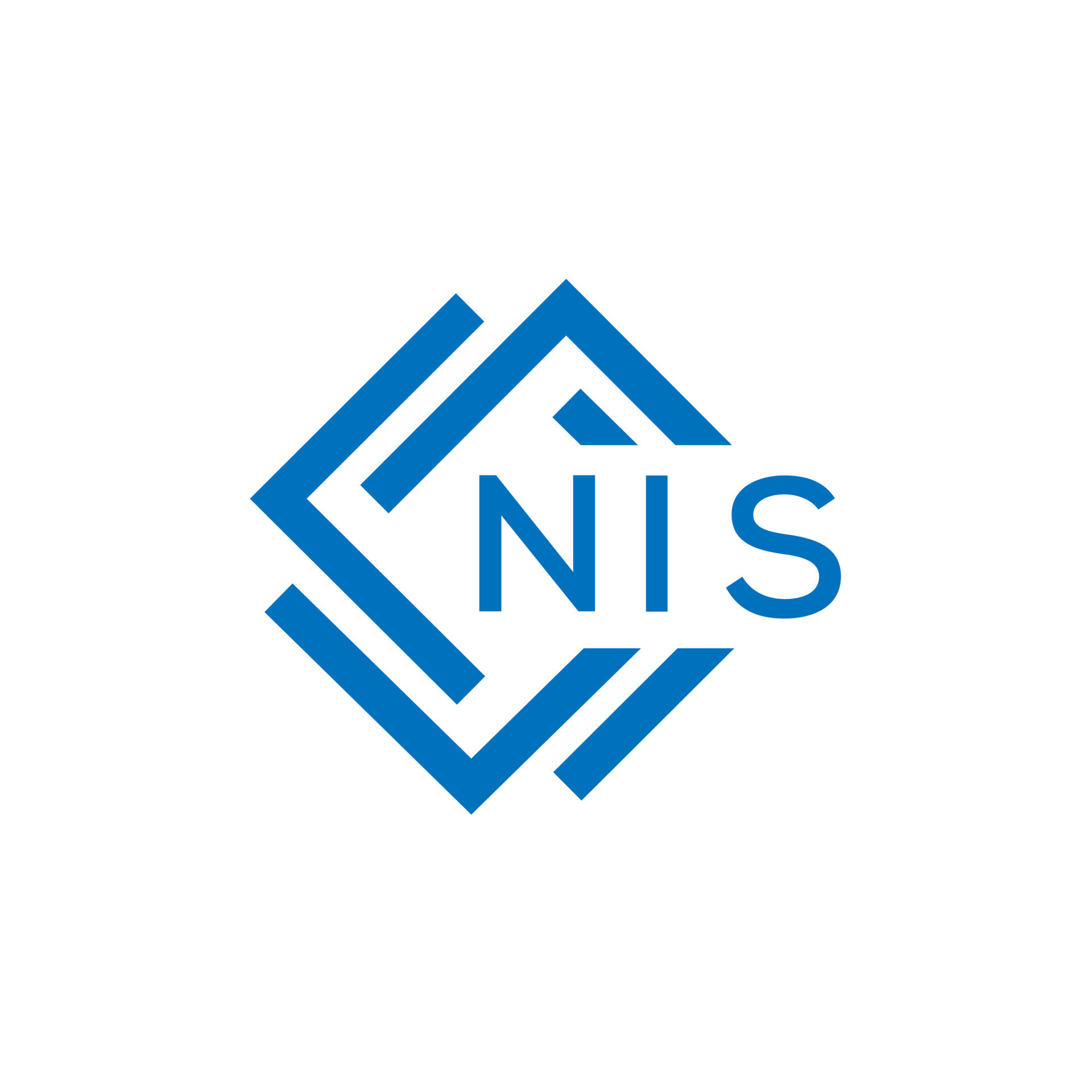 NIS letter logo design on white background. NIS creative circle letter ...