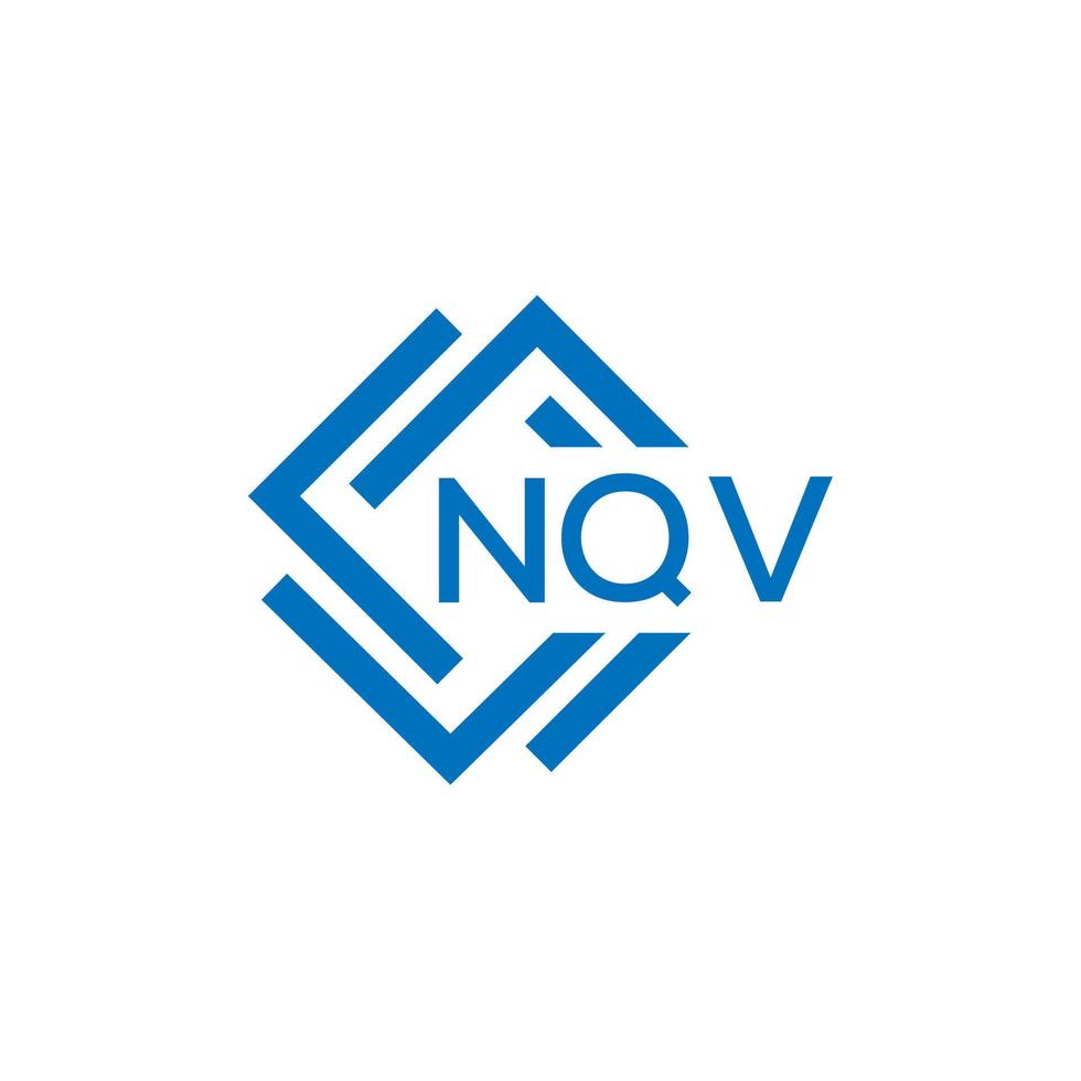 NQv letter logo design on white background. NQv creative circle letter logo concept. NQv letter design. vector