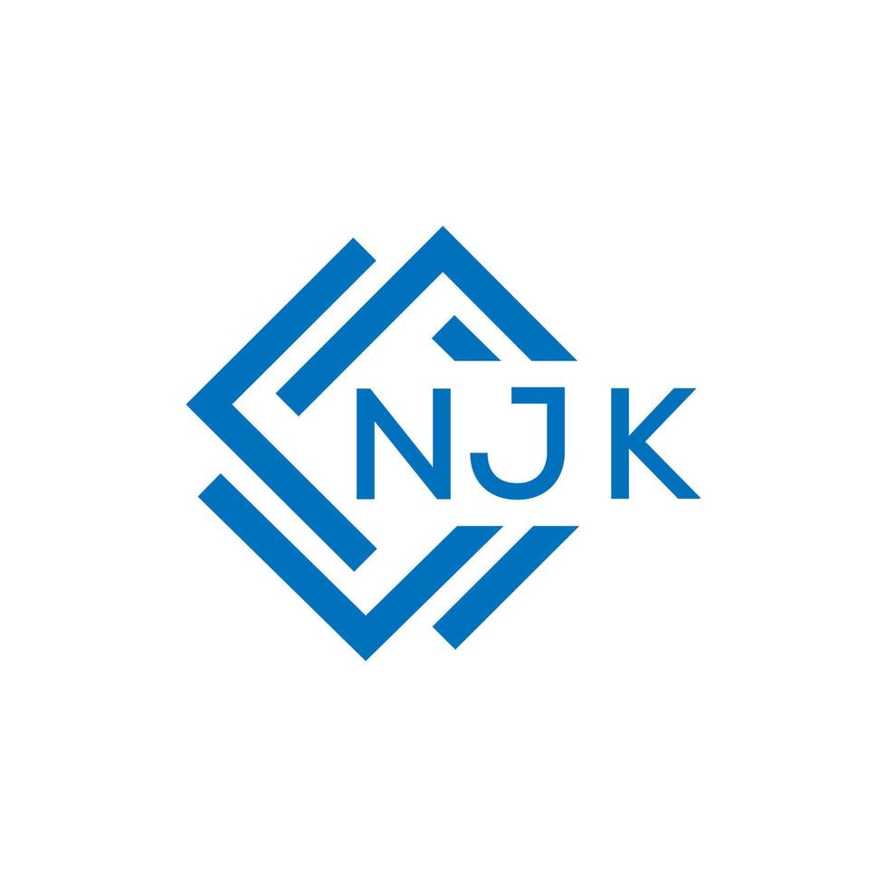 njk creativo circulo letra logo concepto. njk letra diseño. vector