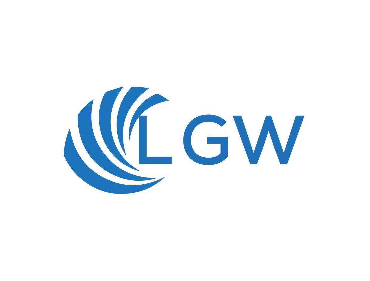 lgw resumen negocio crecimiento logo diseño en blanco antecedentes. lgw creativo iniciales letra logo concepto. vector