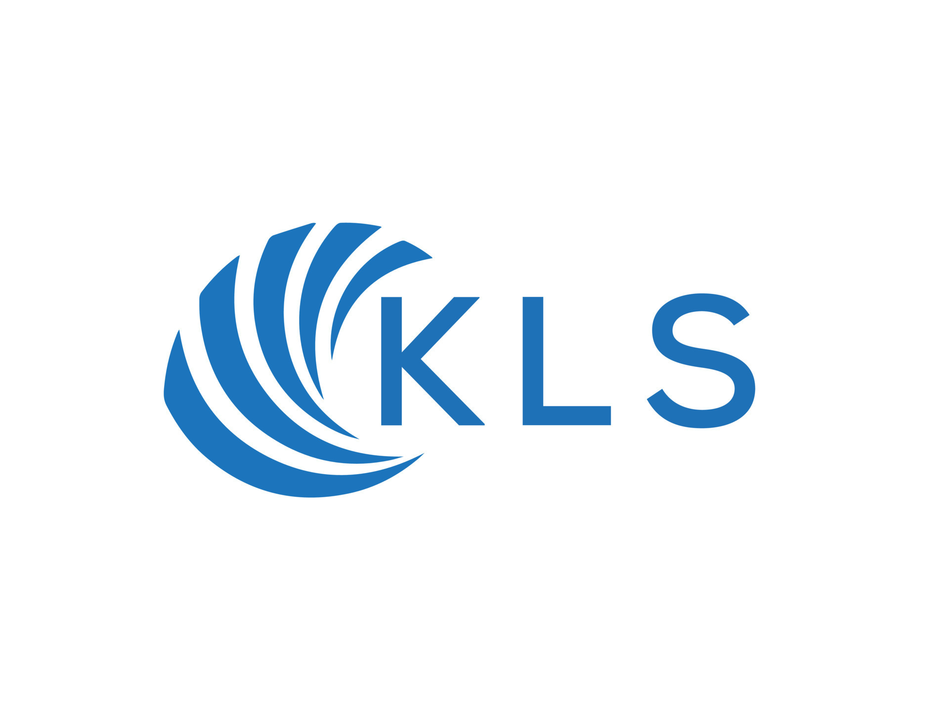 KLS abstract business growth logo design on white background. KLS