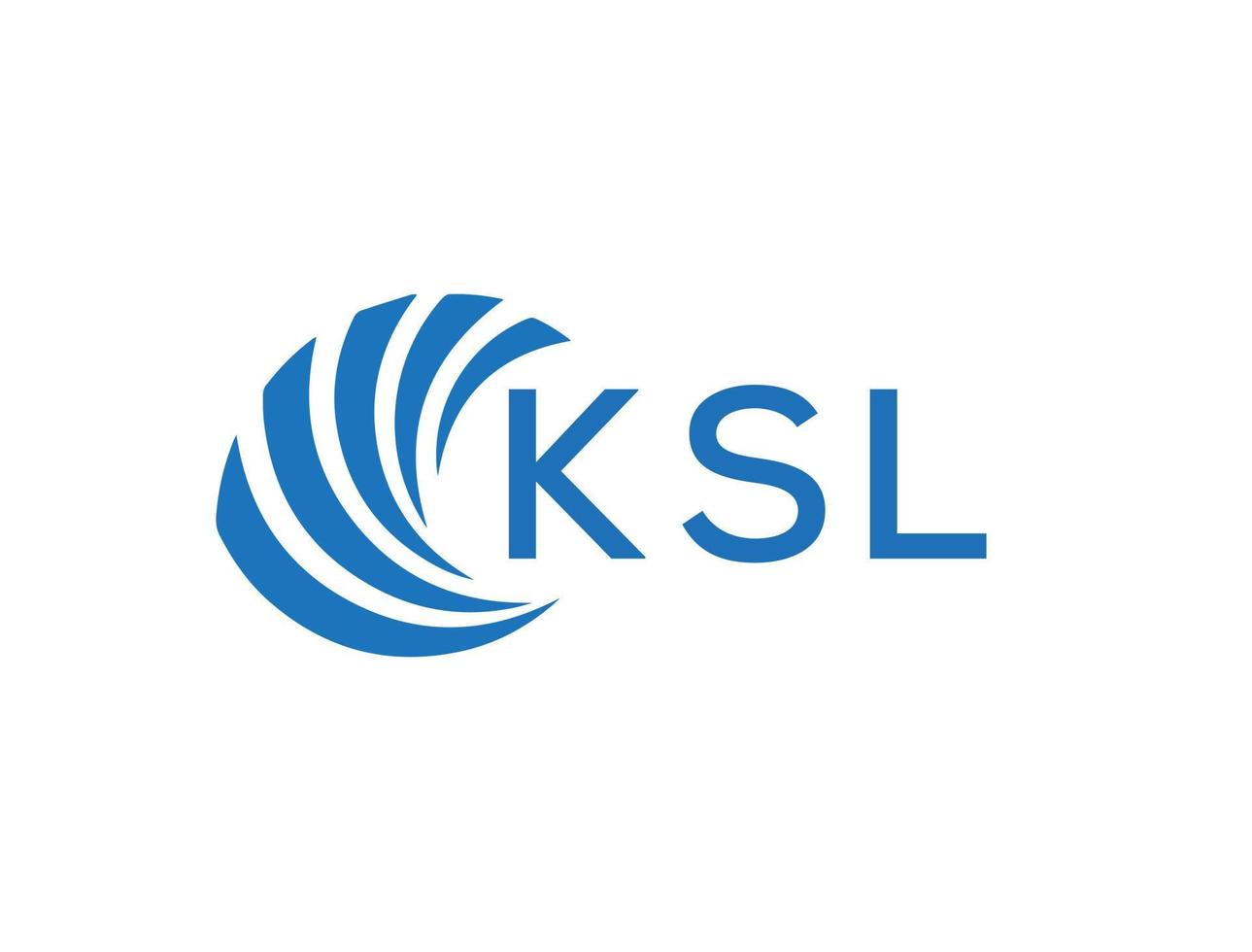 ksl resumen negocio crecimiento logo diseño en blanco antecedentes. ksl