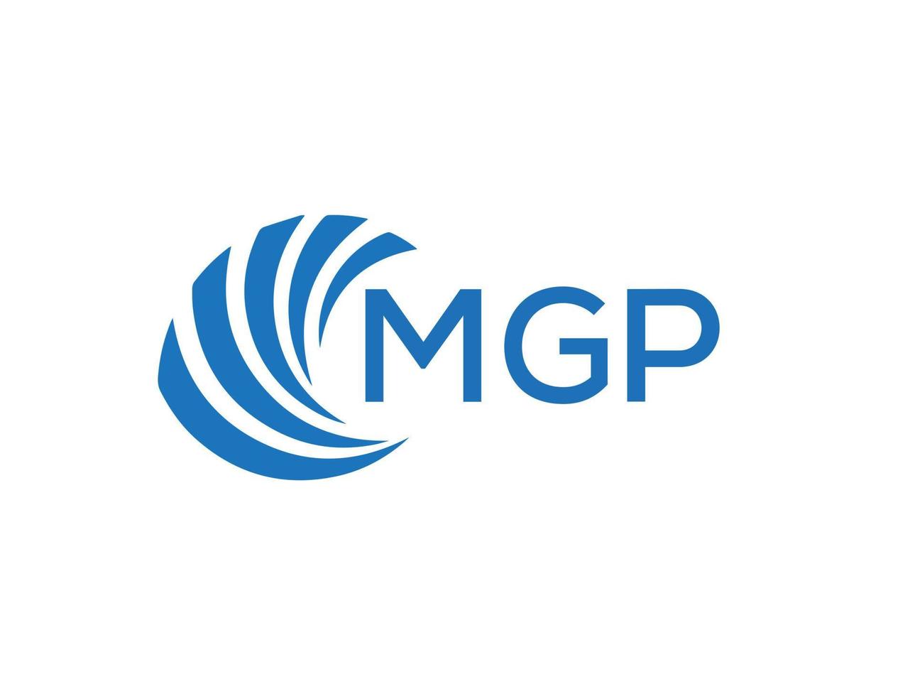 mgp resumen negocio crecimiento logo diseño en blanco antecedentes. mgp creativo iniciales letra logo concepto. vector