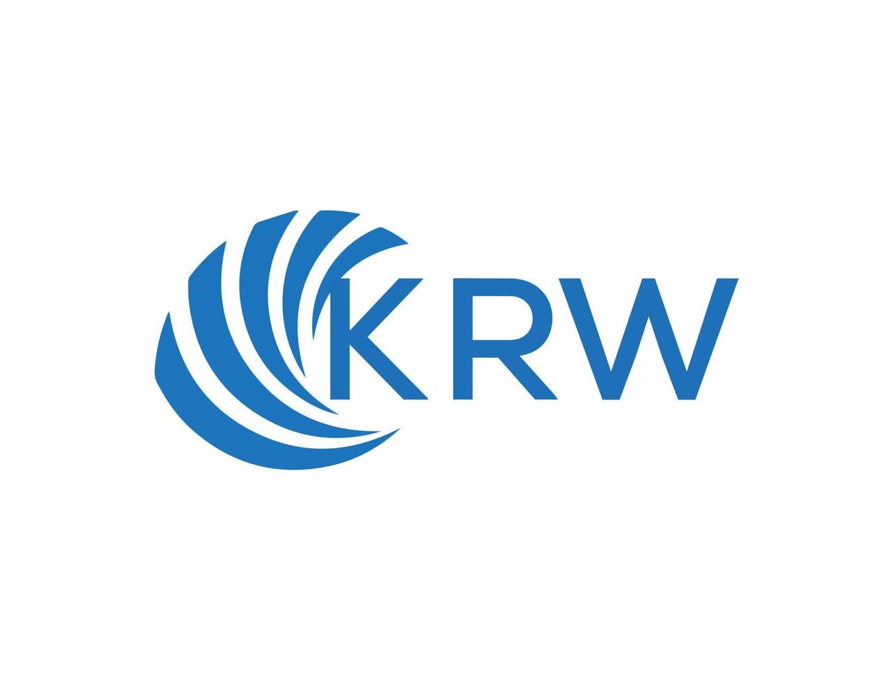 krw resumen negocio crecimiento logo diseño en blanco antecedentes. krw creativo iniciales letra logo concepto. vector