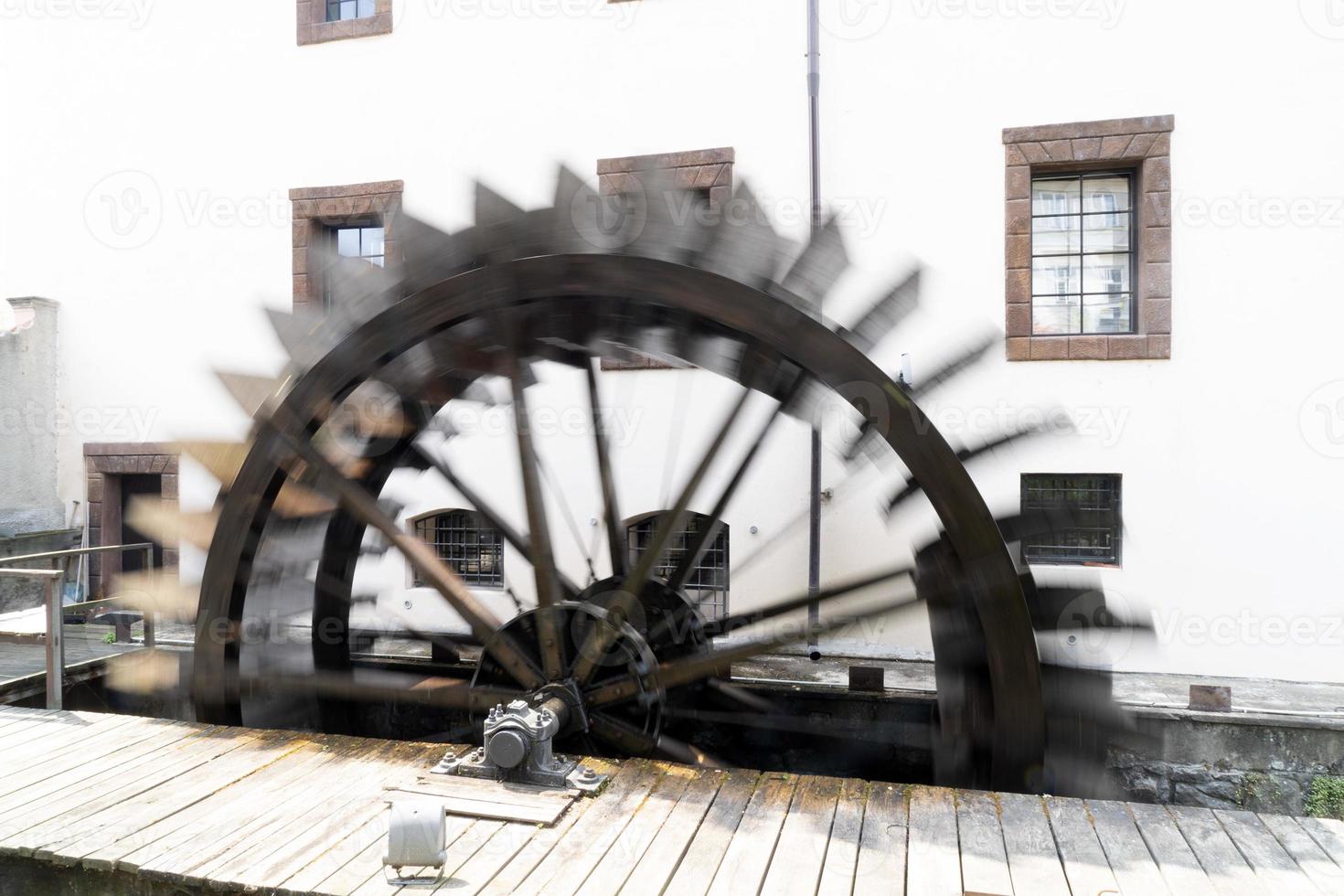 mill wheel in prague photo