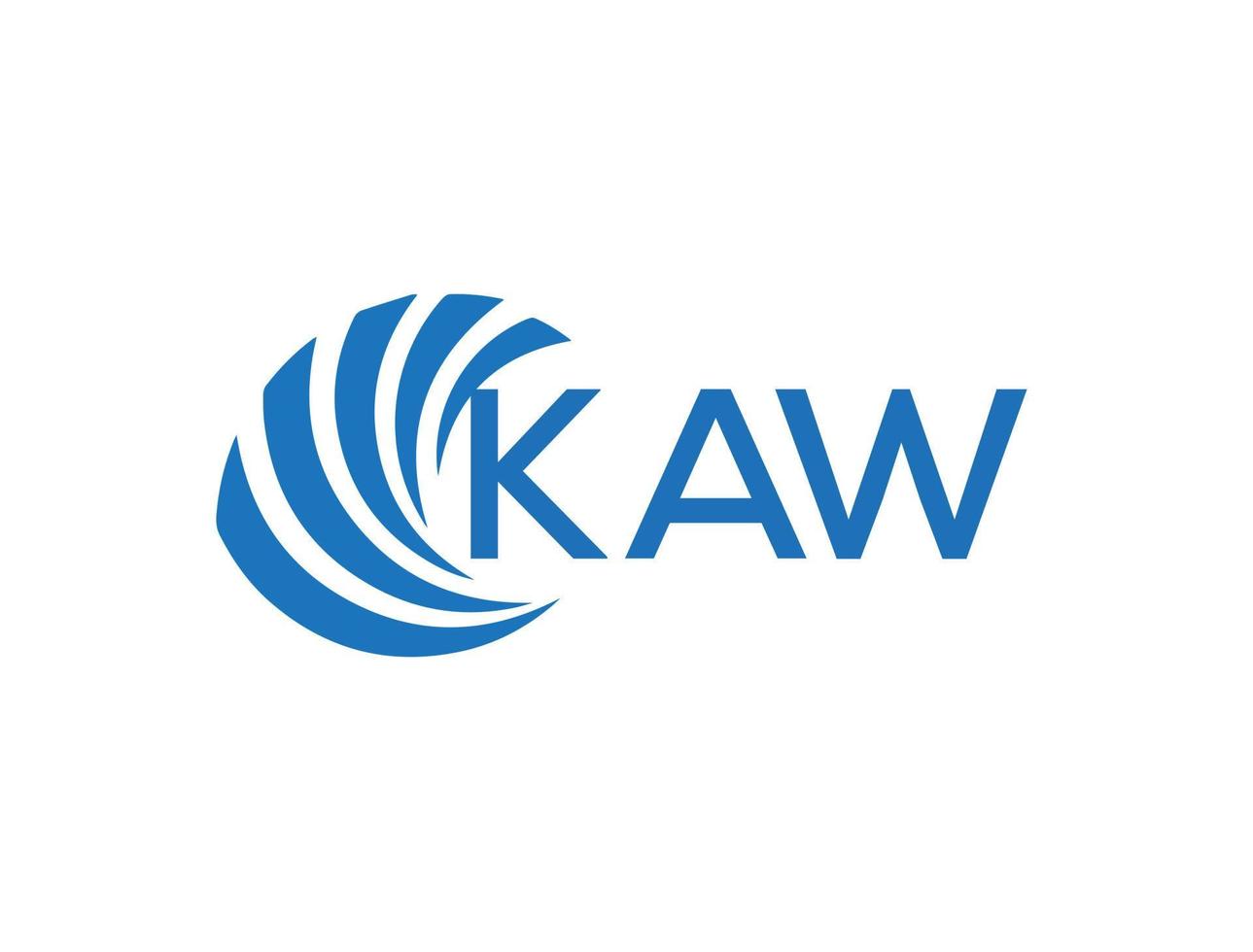 kaw resumen negocio crecimiento logo diseño en blanco antecedentes. kaw creativo iniciales letra logo concepto. vector
