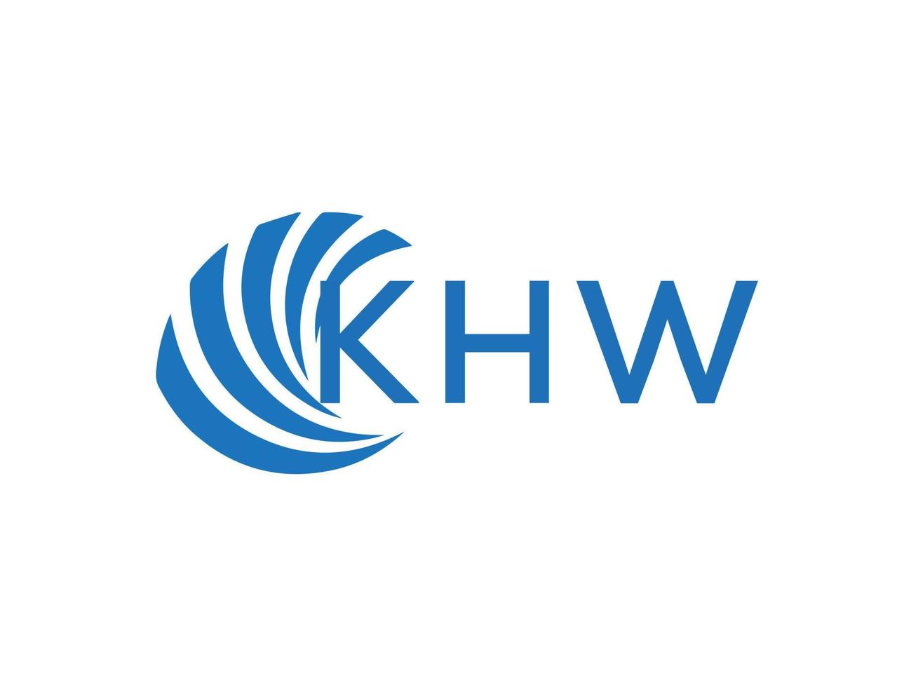 khw resumen negocio crecimiento logo diseño en blanco antecedentes. khw creativo iniciales letra logo concepto. vector