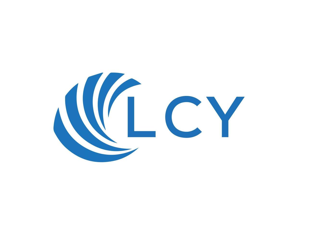 lcy resumen negocio crecimiento logo diseño en blanco antecedentes. lcy creativo iniciales letra logo concepto. vector