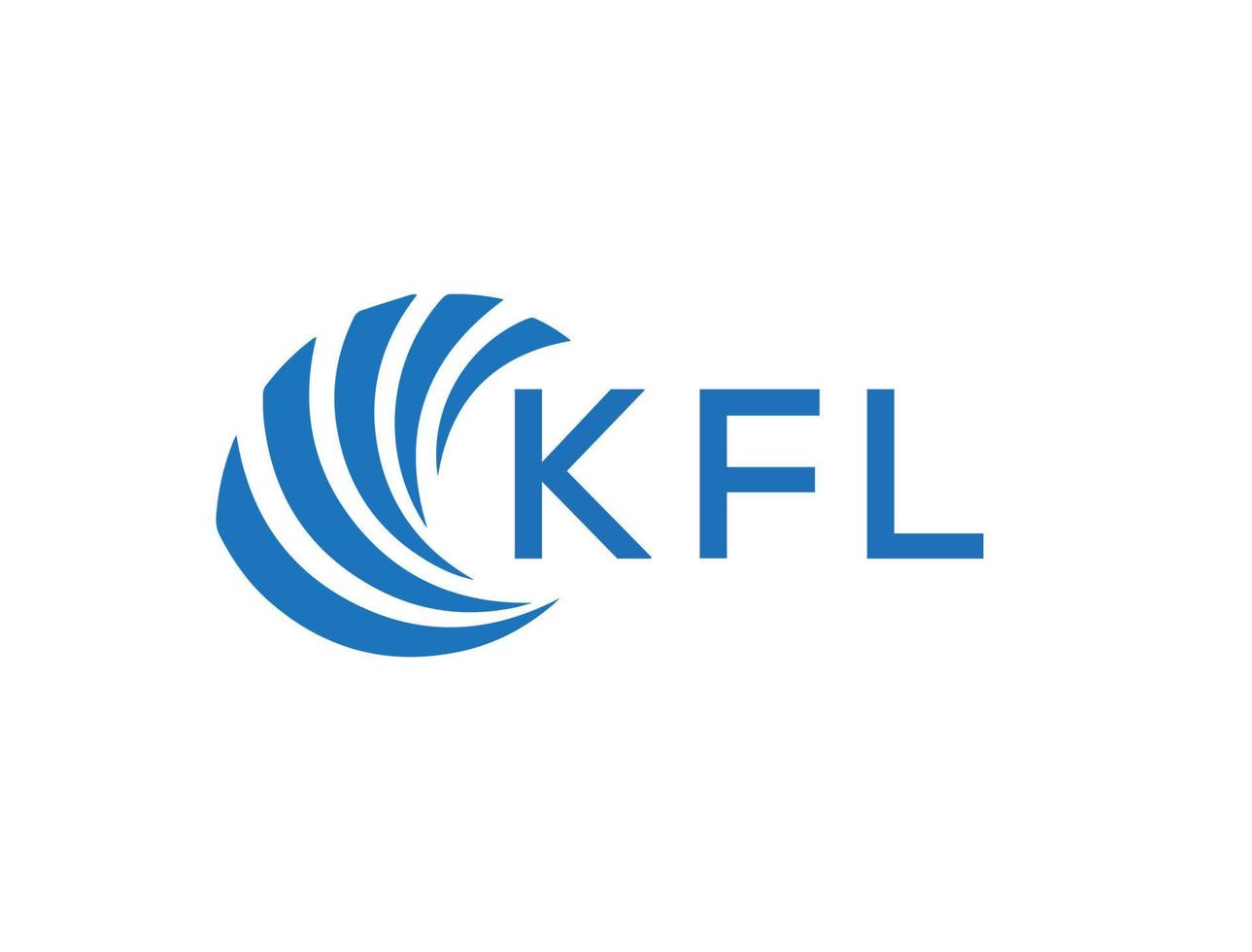 kfl resumen negocio crecimiento logo diseño en blanco antecedentes. kfl creativo iniciales letra logo concepto. vector