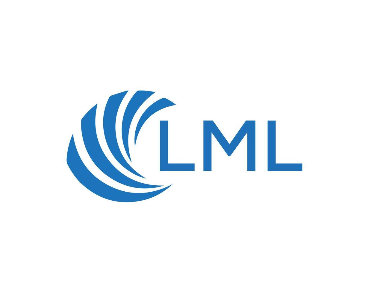 LML abstract business growth logo design on white background. LML creative initials letter logo concept. vector