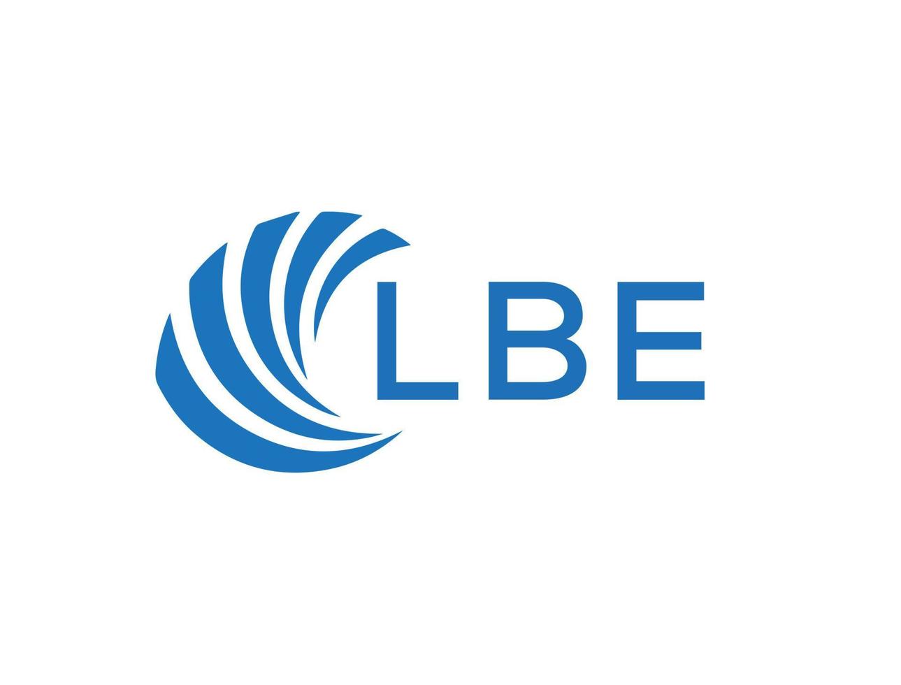 lbe resumen negocio crecimiento logo diseño en blanco antecedentes. lbe creativo iniciales letra logo concepto. vector