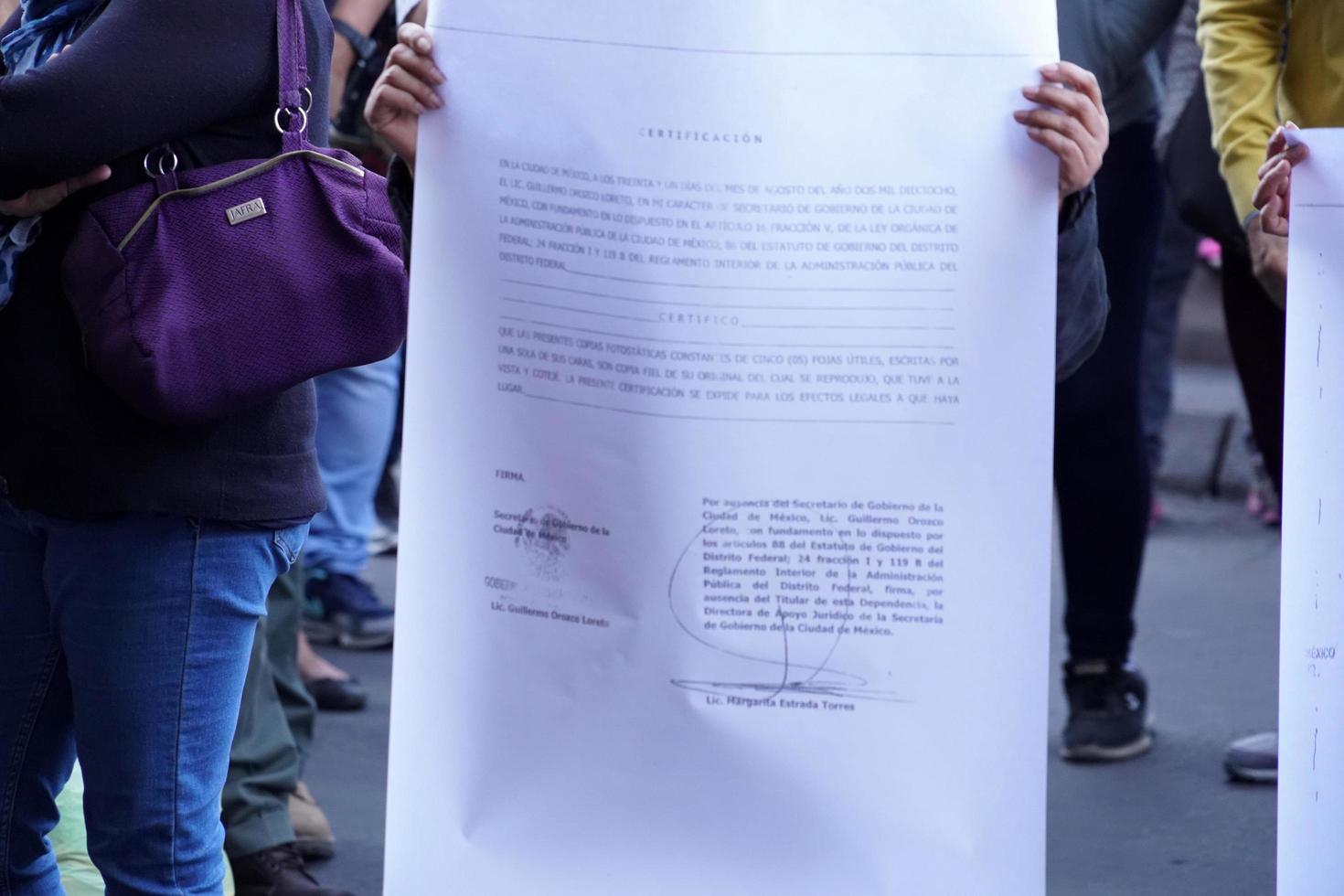 MEXICO CITY - JANUARY 30 2019 - Political popular demonstration in town main square photo