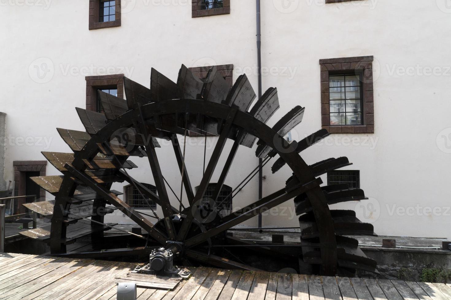 mill wheel in prague photo