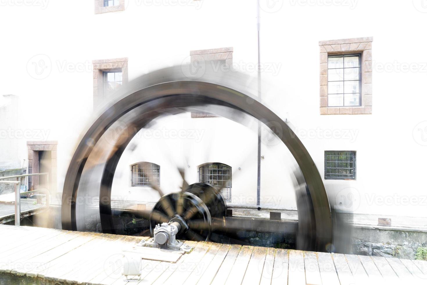 mill wheel in prague photo