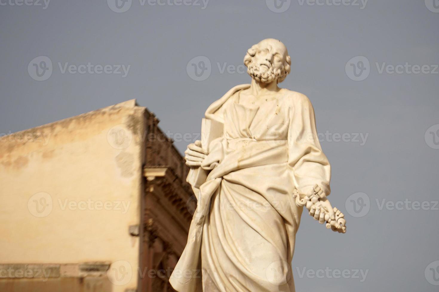 Ortigia Syracuse sicily italy historical baroque cathedral detail photo