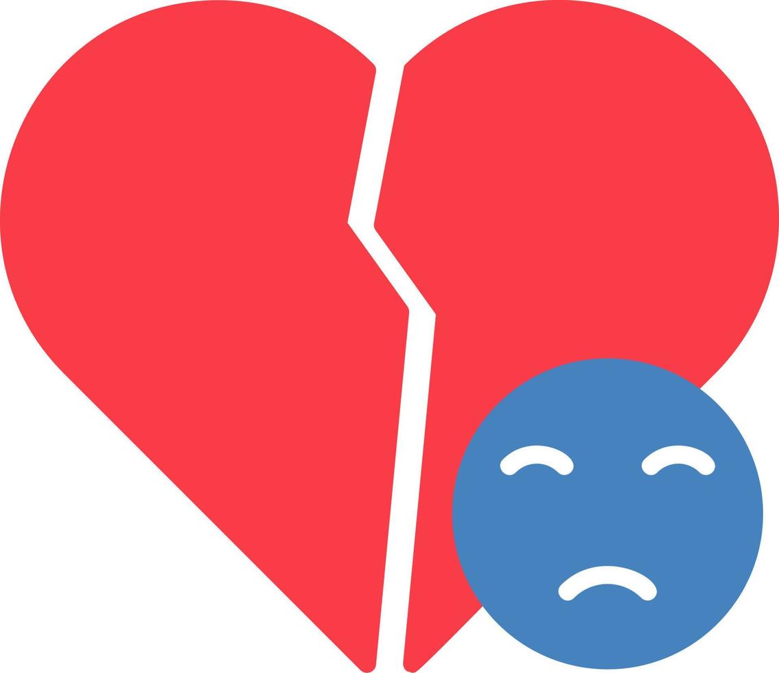 Broken Heart Vector Icon