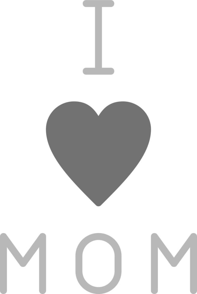 I love Mom Vector Icon