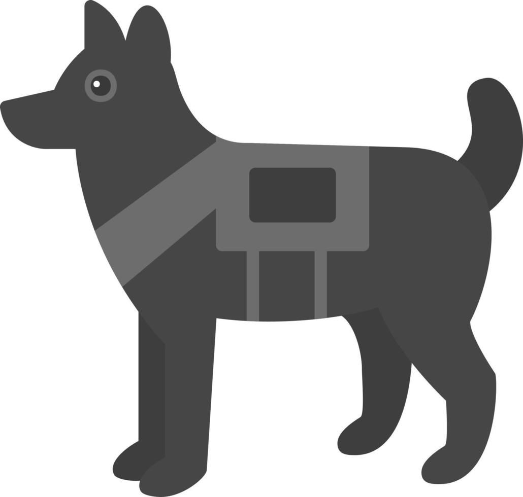 militar perro vector icono