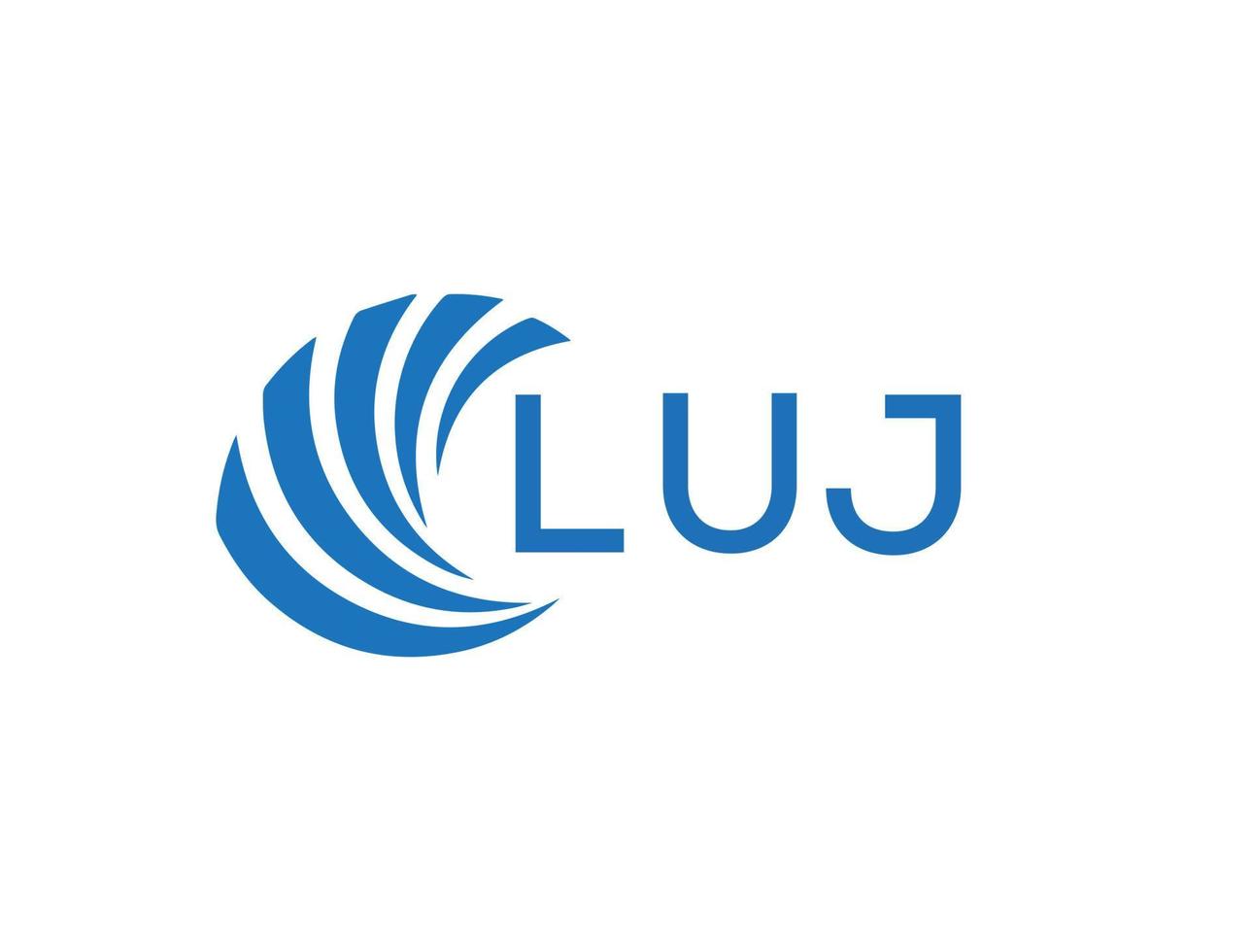 Luj resumen negocio crecimiento logo diseño en blanco antecedentes. Luj creativo iniciales letra logo concepto. vector