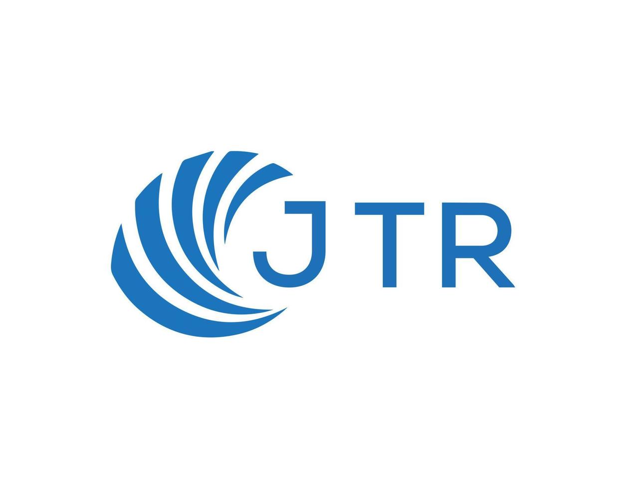 JTR abstract business growth logo design on white background. JTR