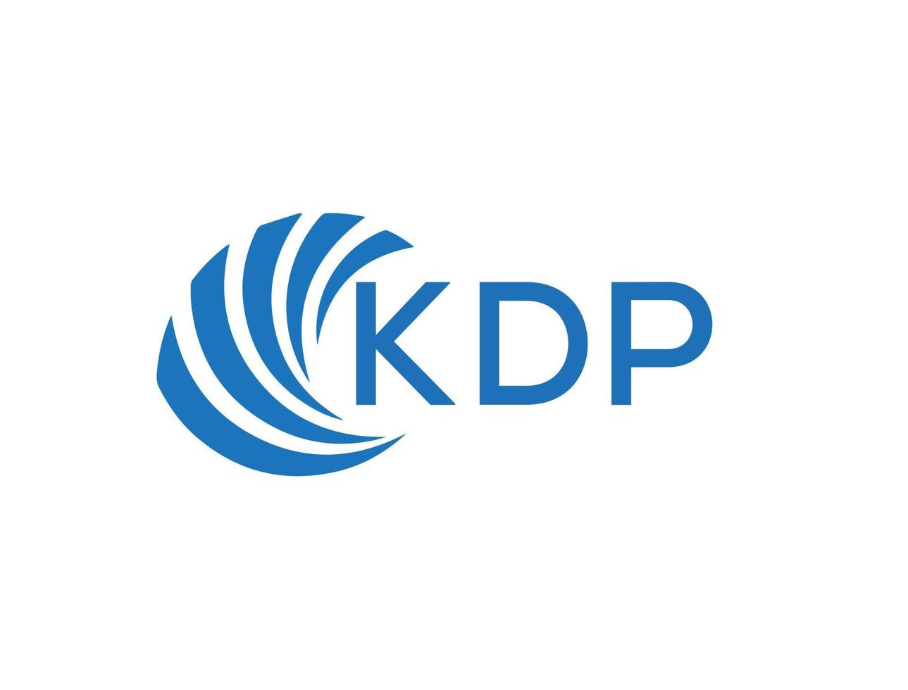 kdp resumen negocio crecimiento logo diseño en blanco antecedentes. kdp creativo iniciales letra logo concepto. vector