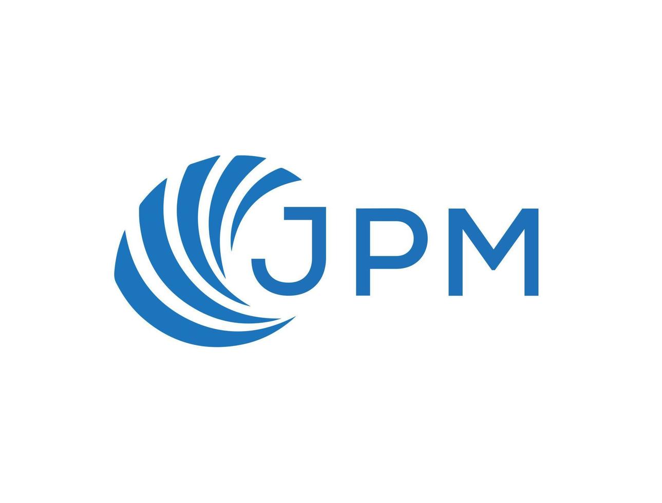 jpm resumen negocio crecimiento logo diseño en blanco antecedentes. jpm