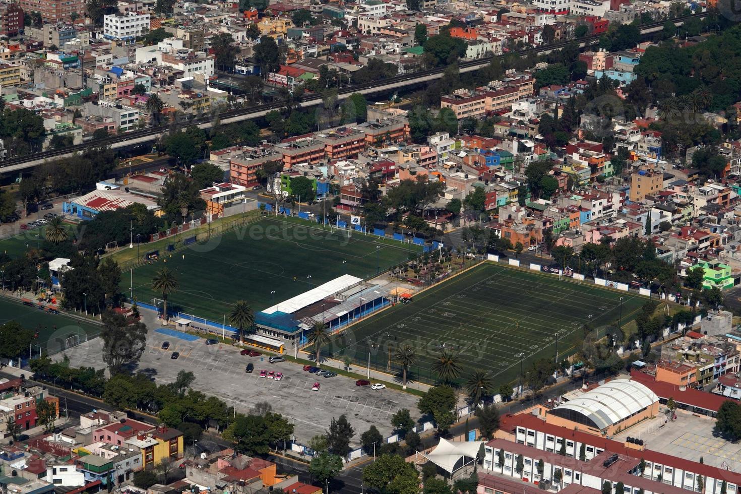 mexico city aerial view cityscape panorama photo