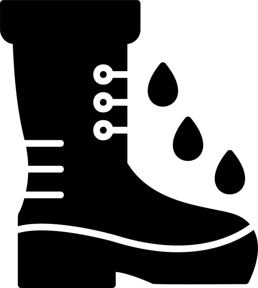 botas de lluvia vector icono