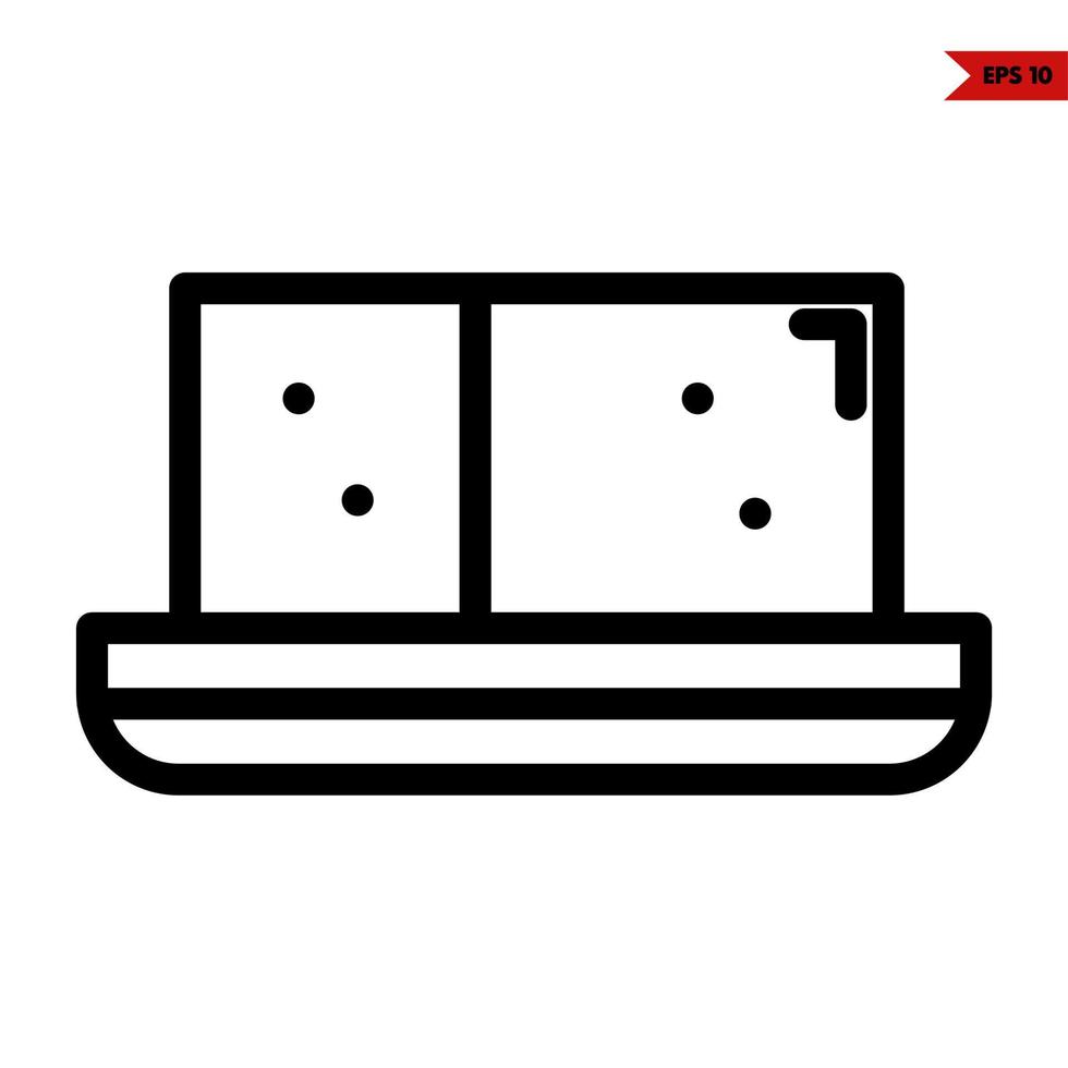 cake in plate line icon vector