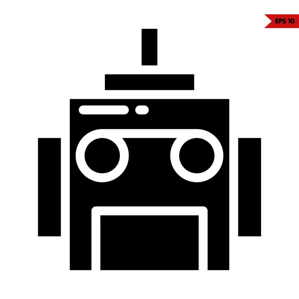 icono de glifo de robot vector