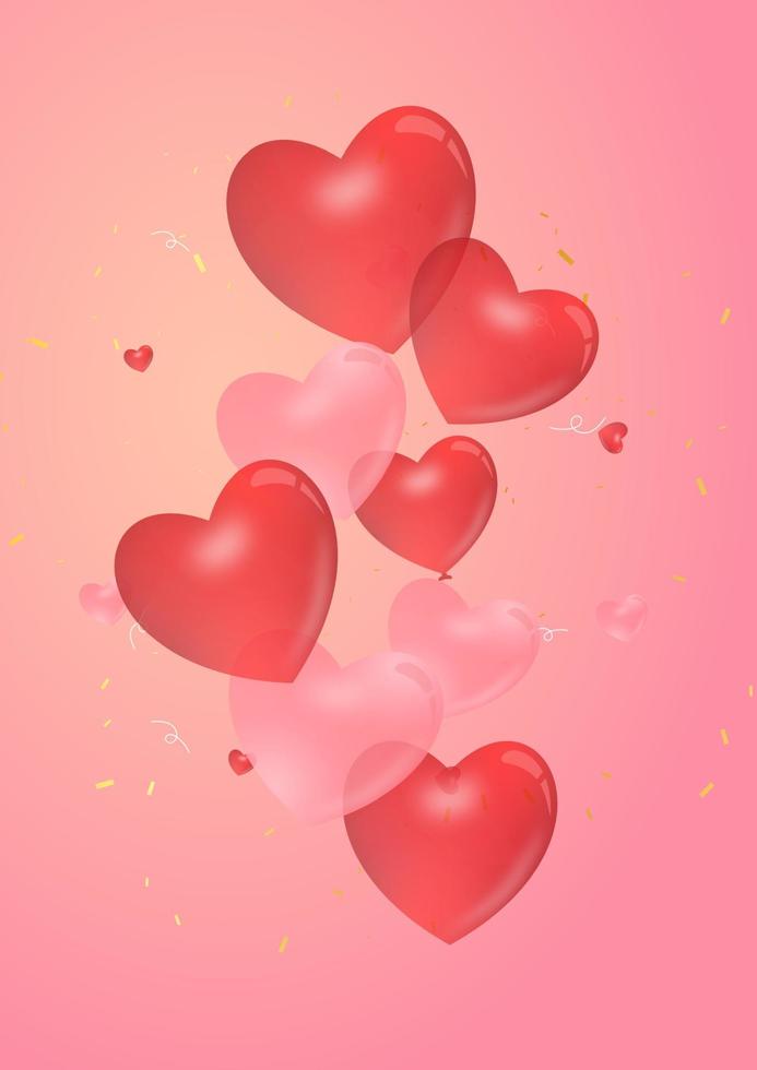 heart balloon valentine vector