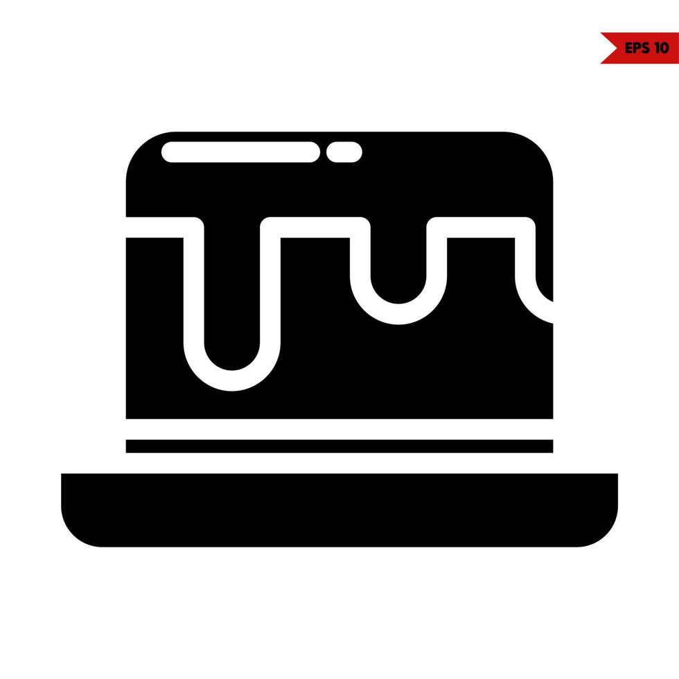 pudding glyph icon vector
