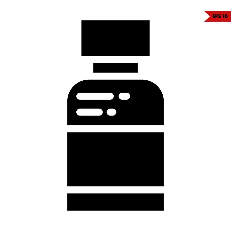 bottle glyph icon vector